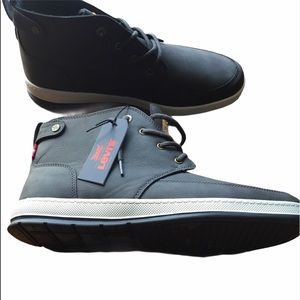 Levi’s Atwater waxed charcoal high top sneaker 11